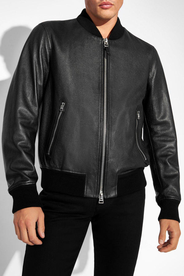 Tom Ford Leather Bomber Jacket - Men