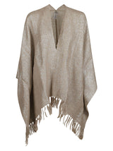 Brunello Cucinelli Lame Linen-blend Poncho - Women