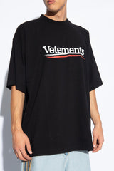 VETEMENTS Logo Printed Crewneck T-shirt - Men