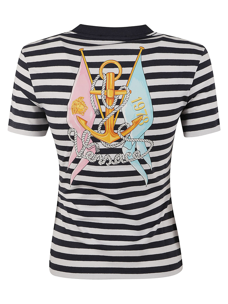 Versace Stripe Logo T-shirt - Women