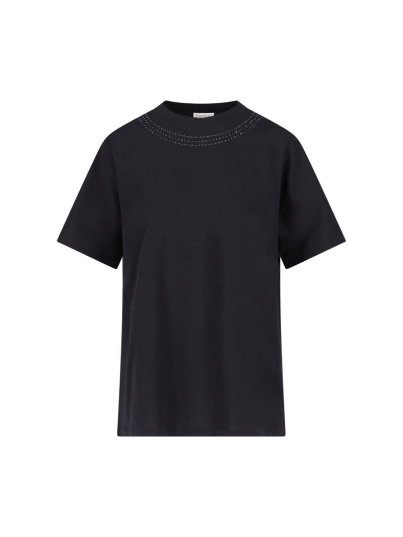 Moncler Crystal Detail T-shirt - Women - Piano Luigi