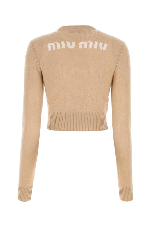 Miu Miu Beige Cashmere Sweater - Women