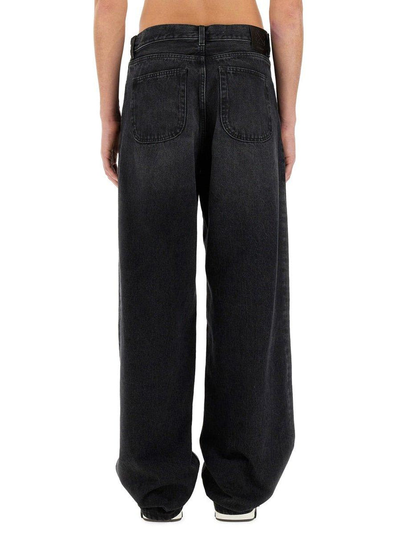 Off-White Logo Patch Wide Leg Jeans - Men