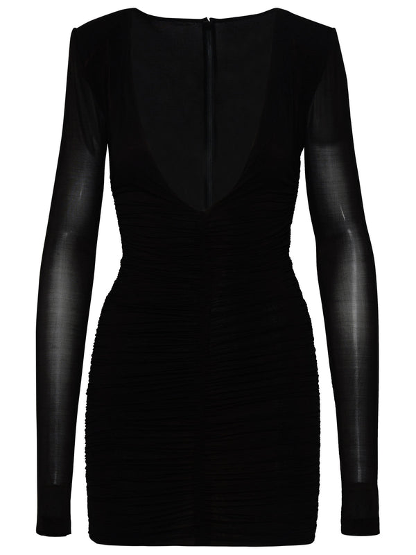 Saint Laurent Black Cupro Blend Dress - Women