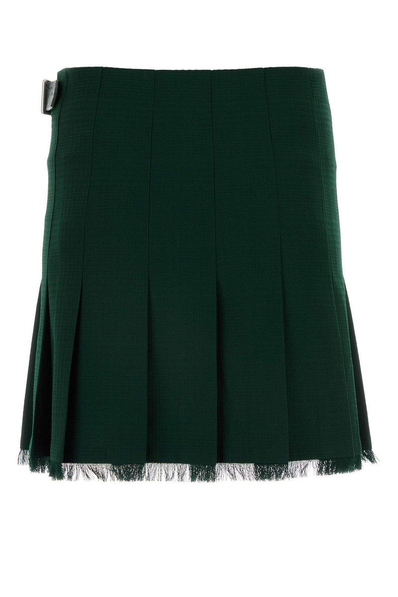 Burberry Pleated Fringed-edge Mini Skirt - Women