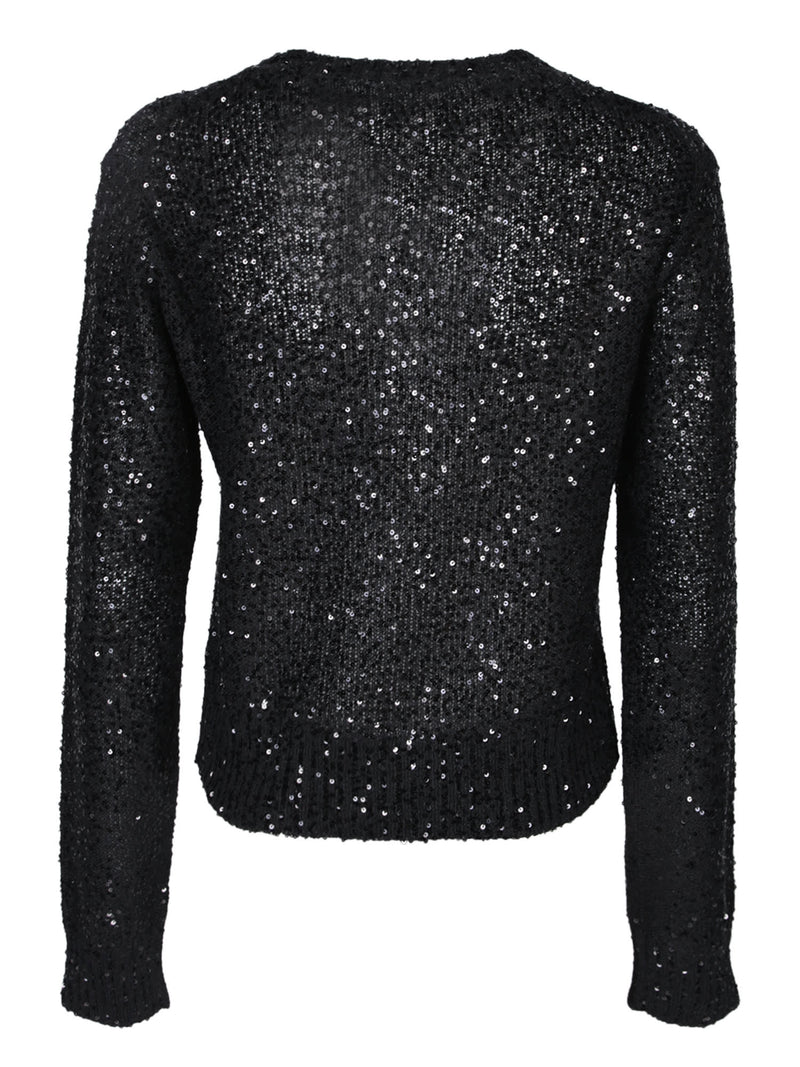 Brunello Cucinelli Sequins Black Pullover - Women