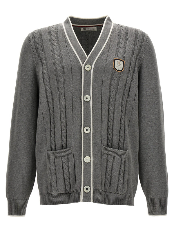 Brunello Cucinelli Logo Patch Cardigan - Men