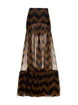 Saint Laurent Chevron Long Skirt - Women