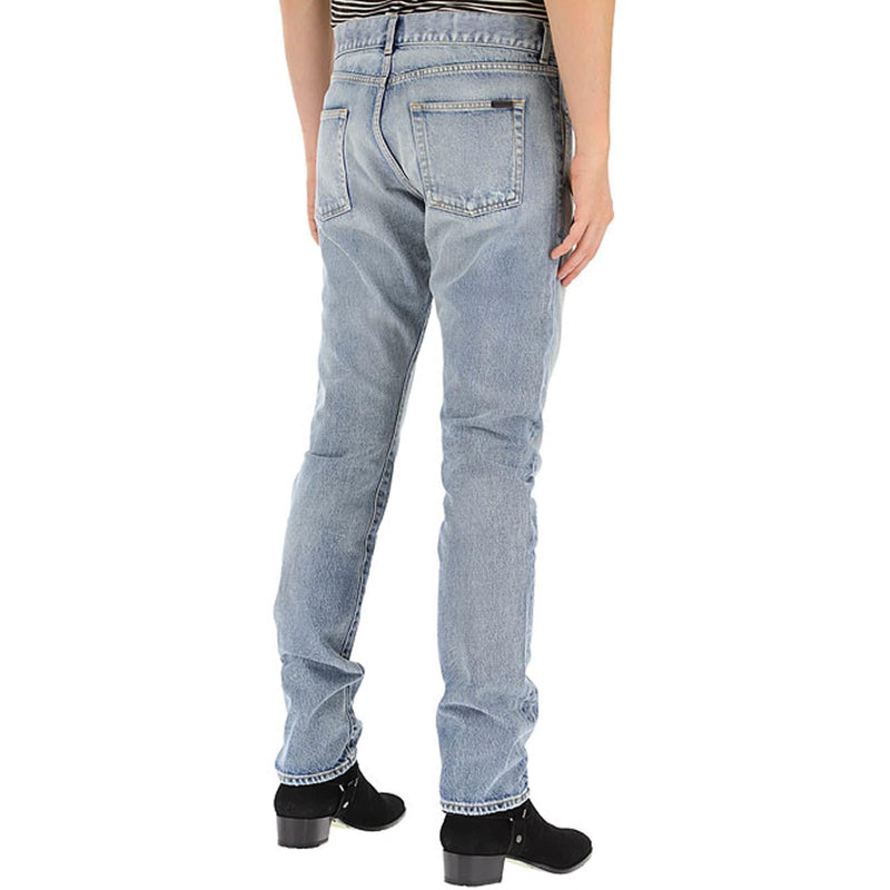 Saint Laurent Slim Cotton Denim Jeans - Men - Piano Luigi