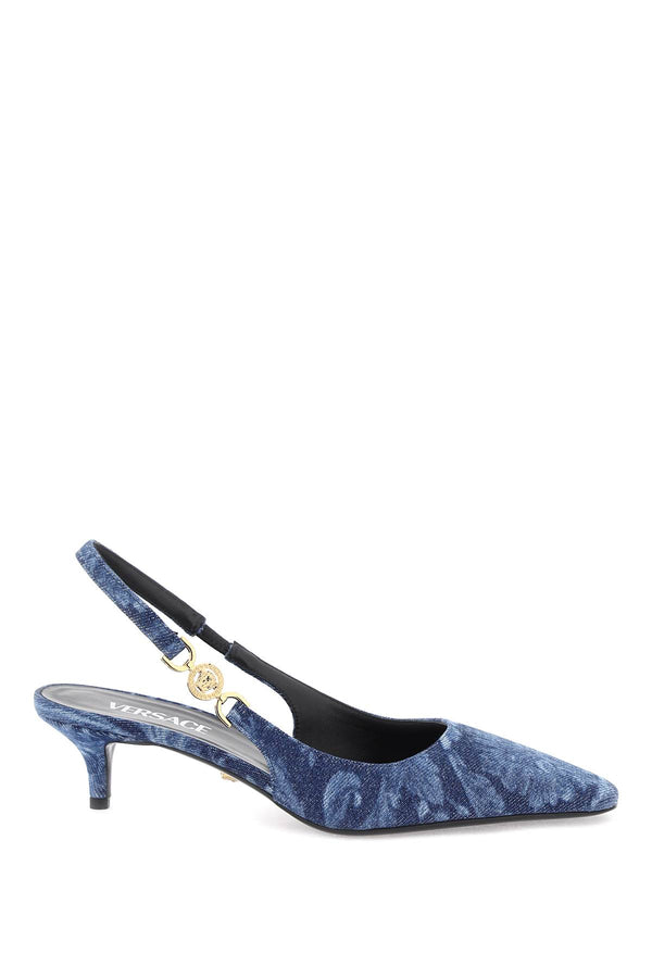 Versace Medusa 95 Barocco Slingback Pumps - Women