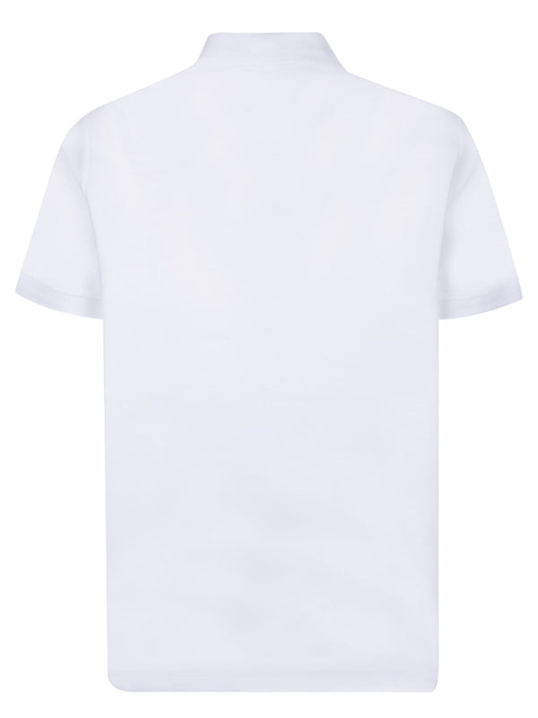 Burberry Eddie Tb White Polo Shirt - Men