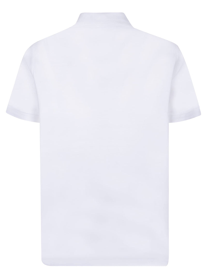 Burberry Eddie Tb White Polo Shirt - Men