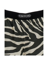 Tom Ford Optical Zebra Print On Stretch Silk Satin Pj Shorts - Women