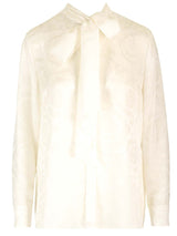 Versace Ivory Silk Lavalier Shirt - Women