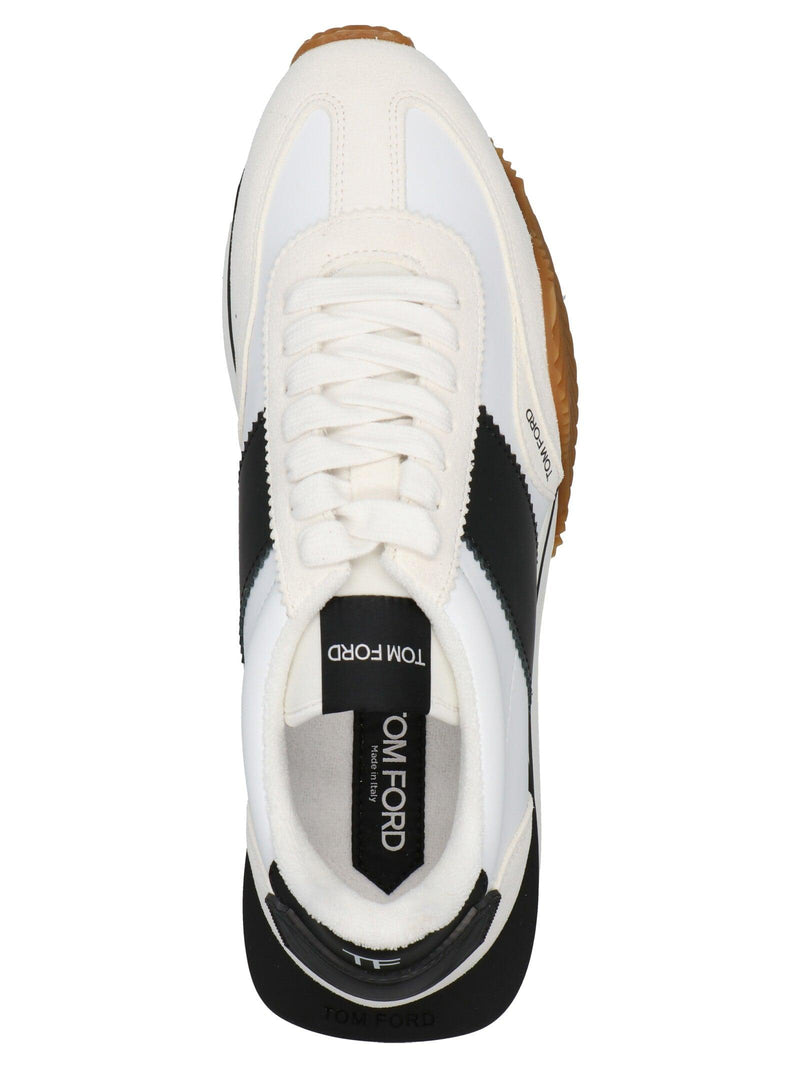 Tom Ford Logo Leather Sneakers - Men - Piano Luigi