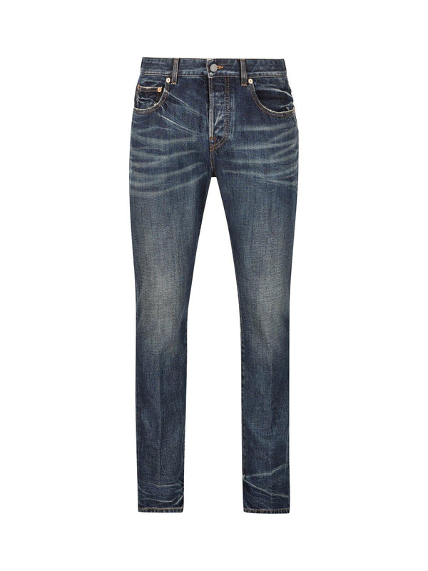 Valentino Logo Patch Mid-rise Jeans - Men