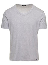 Tom Ford Mans Cotton V-neck T-shirt - Men - Piano Luigi