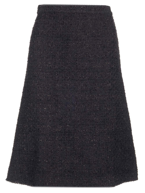 Balenciaga Tweed Midi Skirt - Women