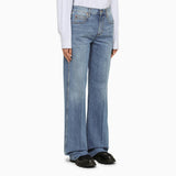 Gucci Blue Straight Jeans In Cotton Denim - Women