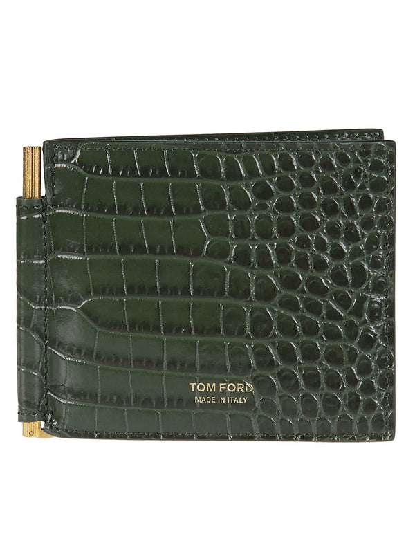Tom Ford Printed Alligator Money Clip Wallet - Men