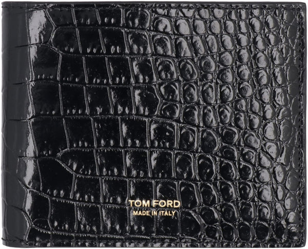 Tom Ford Croco-print Leather Wallet - Men