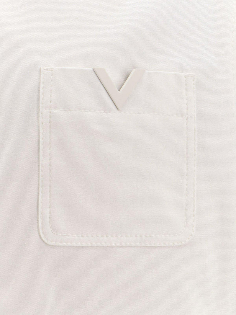 Valentino Logo Plaque Long-sleeved Shirt Jacket - Men