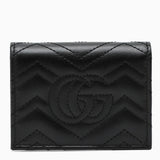 Gucci Gg Marmont Black Small Credit Card Holder - Women