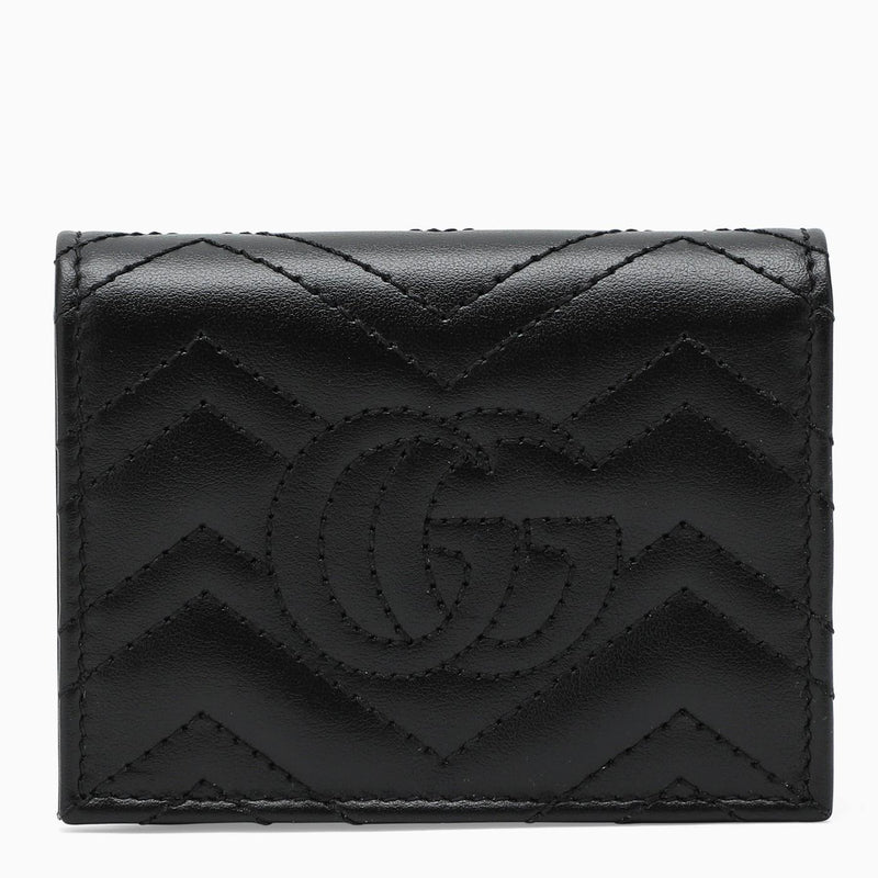 Gucci Gg Marmont Black Small Credit Card Holder - Women