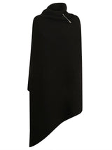 Balenciaga Ribbed Knit Wrap Cape - Women