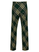 Burberry Check Wool Pants - Men