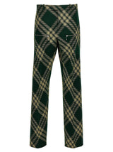 Burberry Check Wool Pants - Men - Piano Luigi