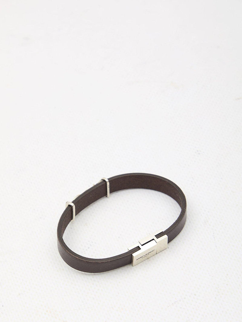 Saint Laurent Cassandre Logo Plaque Bracelet - Men