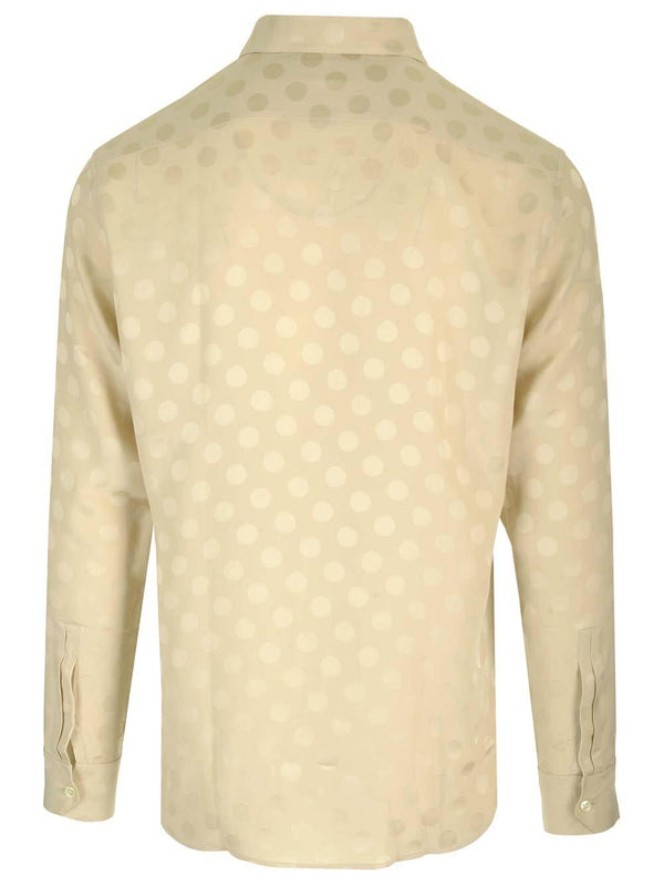 Saint Laurent Dotted Long-sleeved Shirt - Men