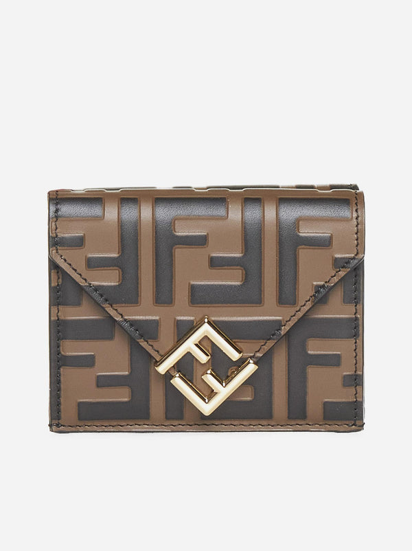 Fendi Ff Leather Mini Trifold Wallet - Women