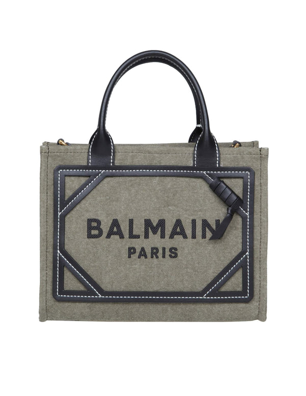 Balmain B-army Shopper Bag In Canvas With Logo - Women