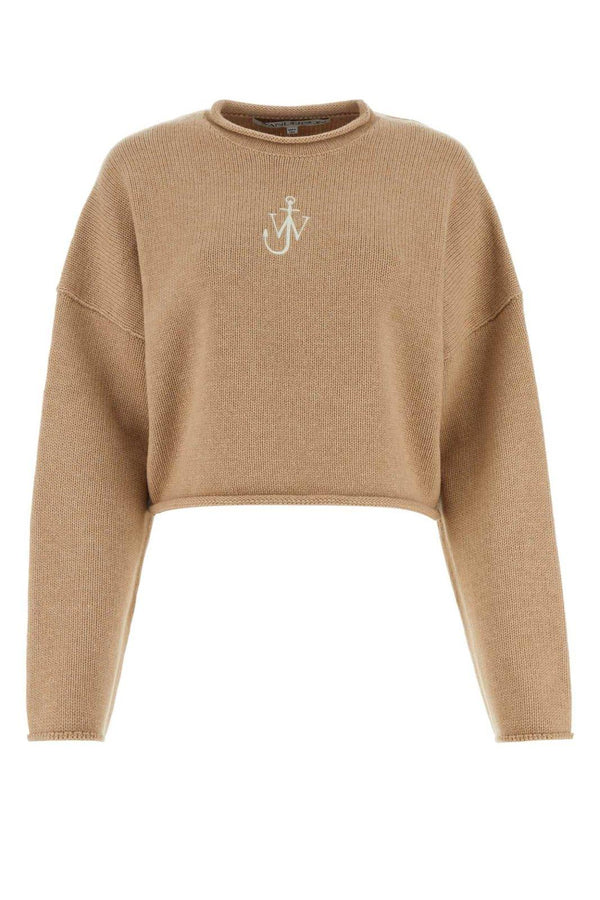 J.W. Anderson Anchor Logo Embroidered Cropped Jumper - Women