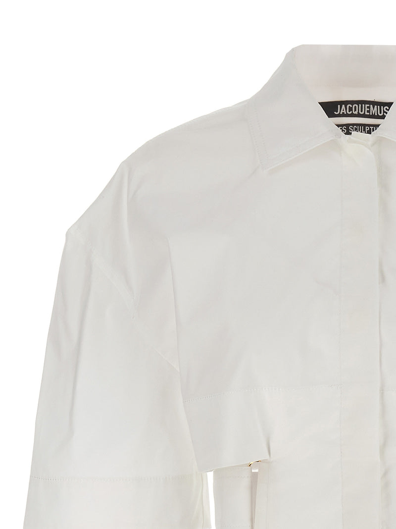 Jacquemus la Chemise Courte Bari Cropped Shirt - Women