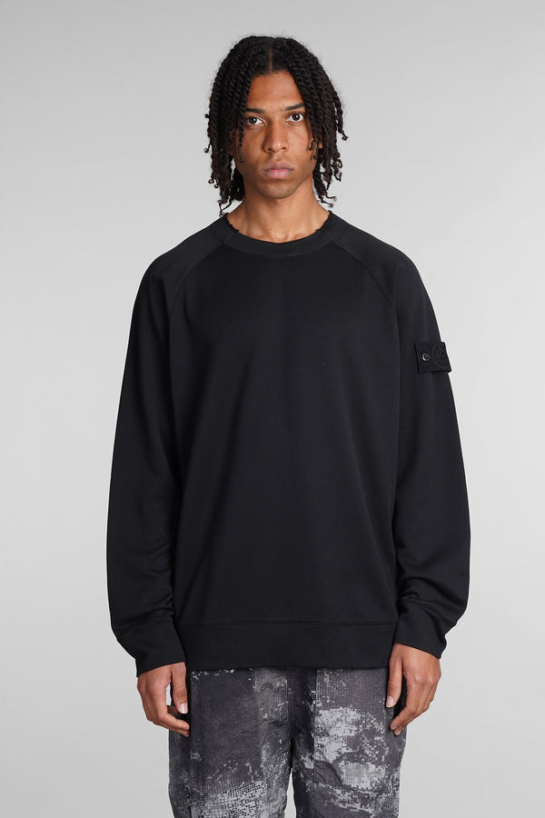 Stone Island Sweatshirt In Black Cotton - Men