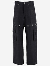 Off-White Linen Cargo Pants With Logo - Men