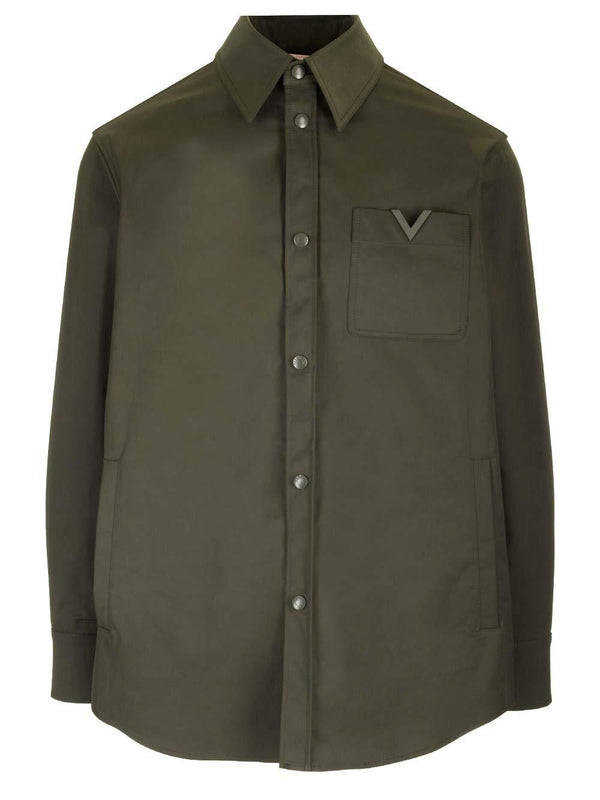 Valentino V-detailed Buttoned Shirt - Men