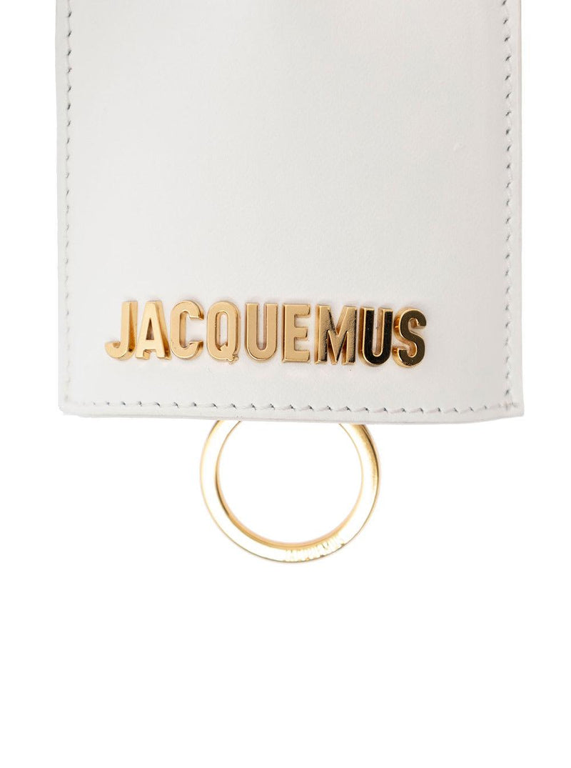 Jacquemus le Porte Cle Bagage White Key-chain With Logo Lettering In Smooth Leather Man - Men - Piano Luigi