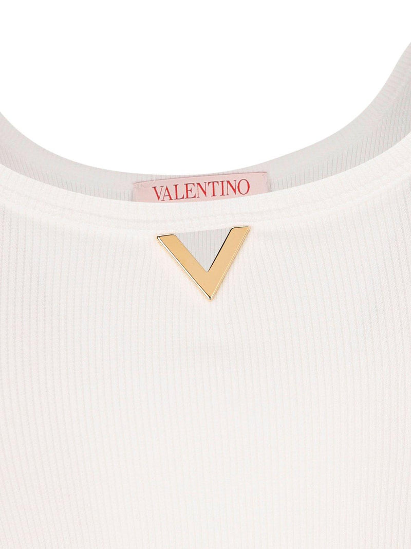 Valentino Vgold Ribbed Sleeveless Tank Top - Women