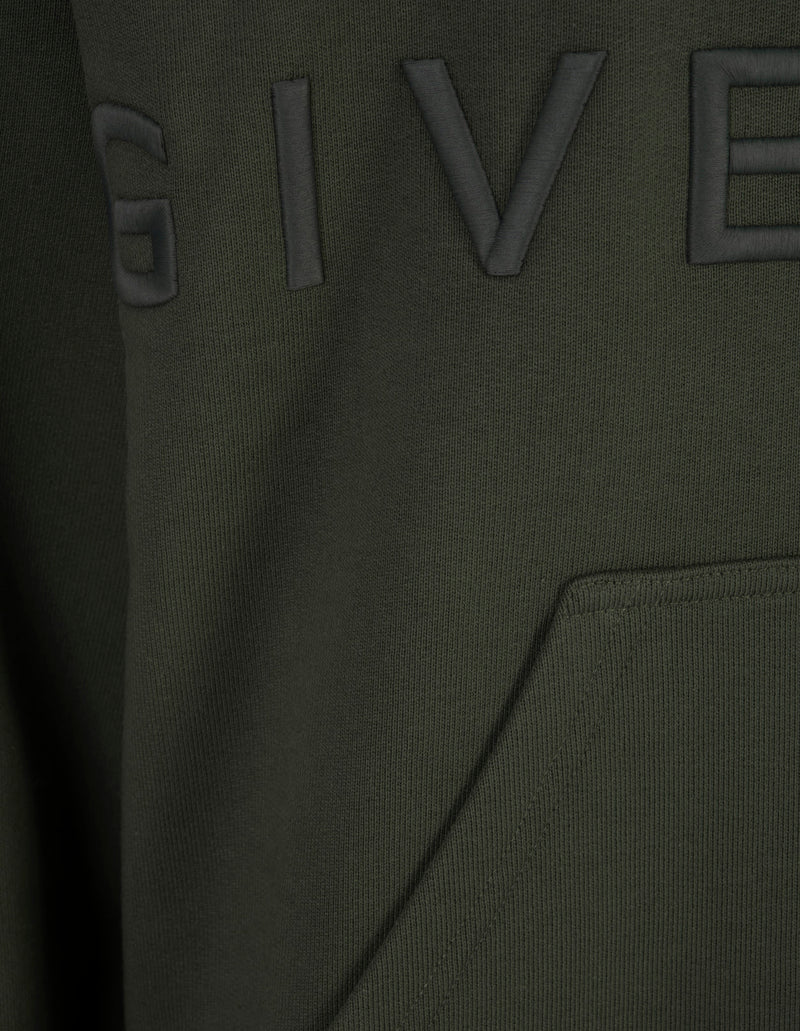 Givenchy 4g Hoodie In Grey Green - Men