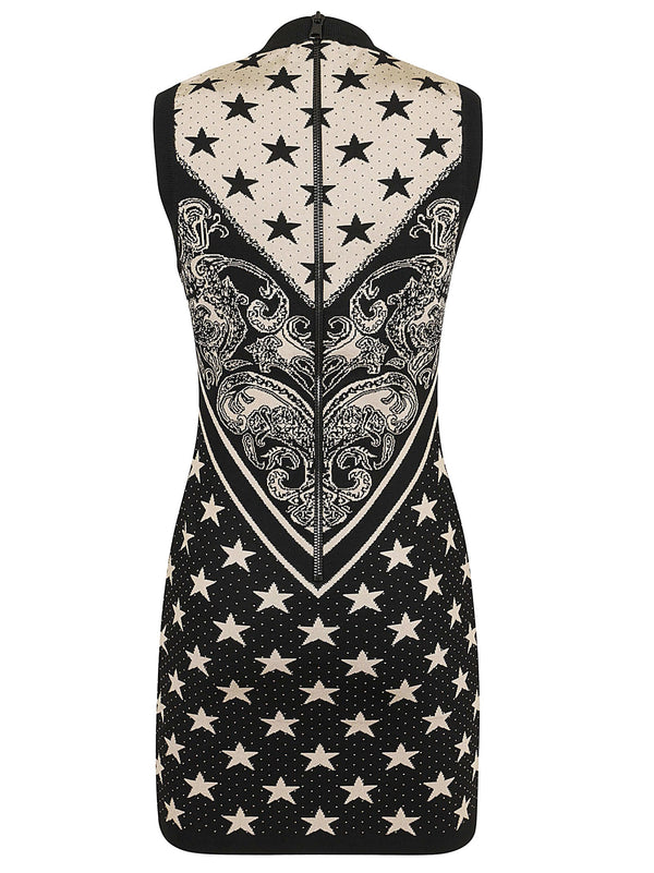 Balmain Sl Paisley &amp; Stars Knit Short Dress - Women