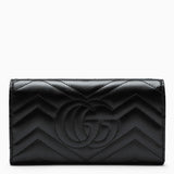 Gucci Black Marmont Gg Continental Wallet - Women