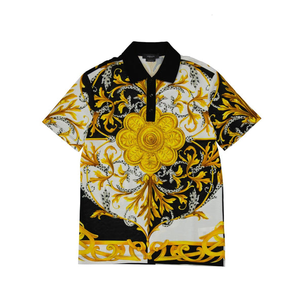 Versace Barocco Print Polo Shirt - Men - Piano Luigi