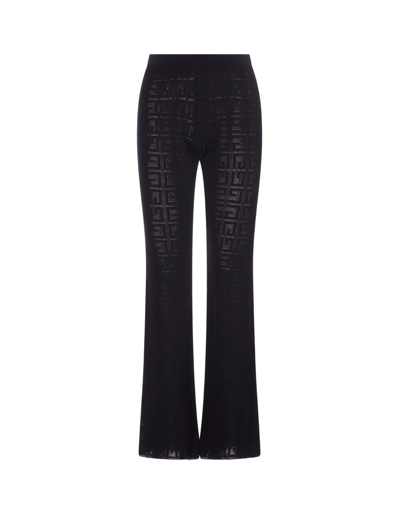 Givenchy 4g Jacquard Flared Trousers In Black - Women
