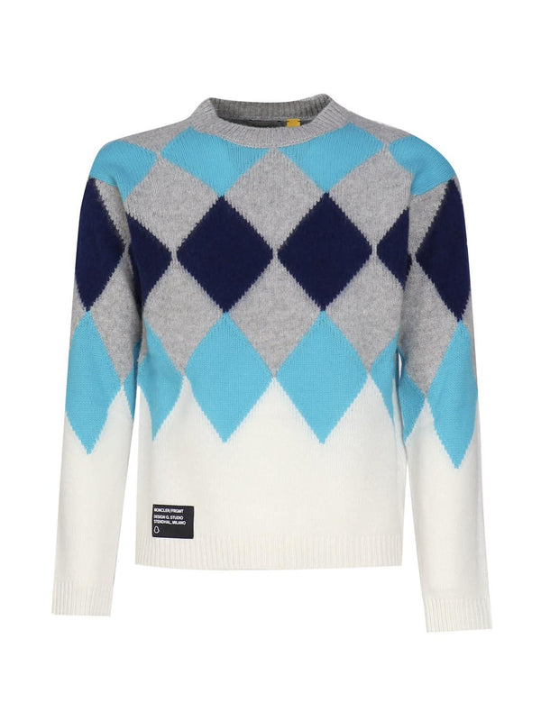 Moncler Argyle Sweater In Wool And Cashmere - Men - Piano Luigi