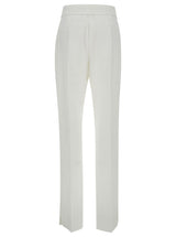 Jacquemus le Pantalon Tibau White Tailored High-waisted Pants In Cotton Woman - Women