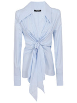 Balmain Mini Vichy Popeline Knotted Shirt - Women